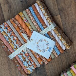 Tilda Cresting Memories Fall Fat Fabric Bundle with Floral and Striped Patterns